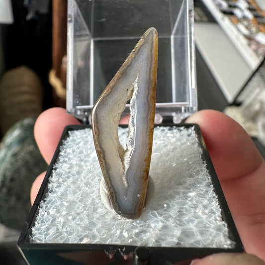 3g Ultra Rare Polyhedral Agate in Perky Box From Brazil