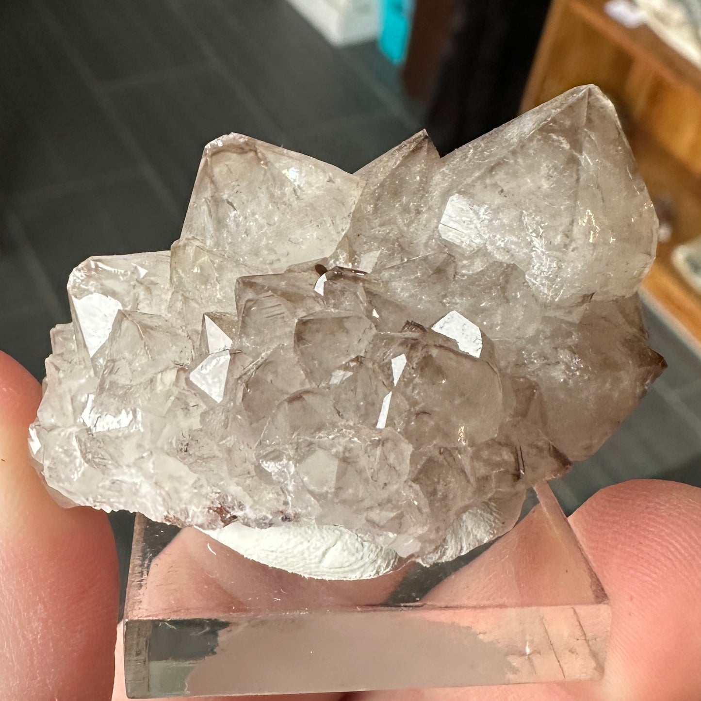 Miniature Sized Smoky Quartz from Orange River, South Africa