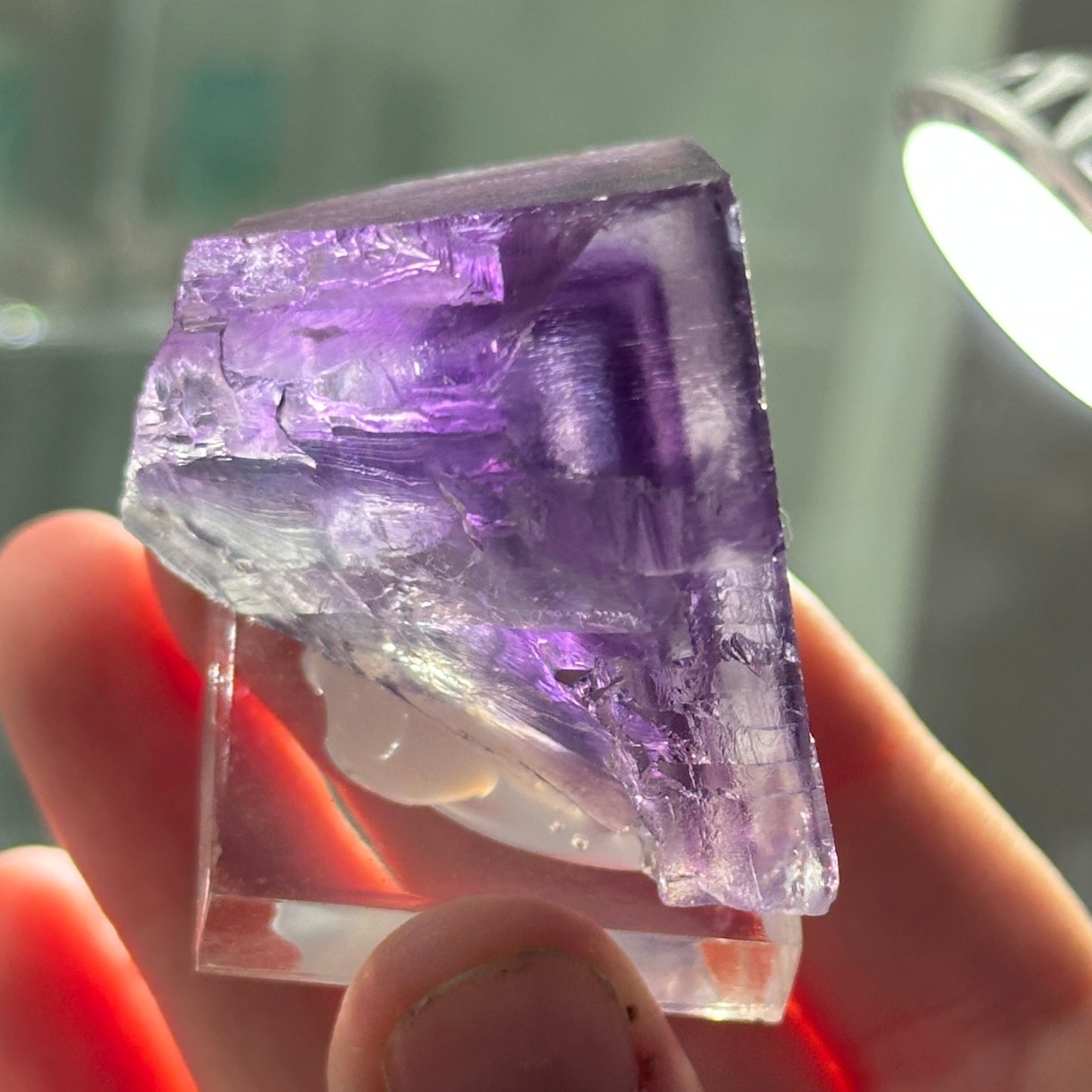 Purple Phantom Fluorite from the Denton Mine, Cave in Rock, Illinois, USA