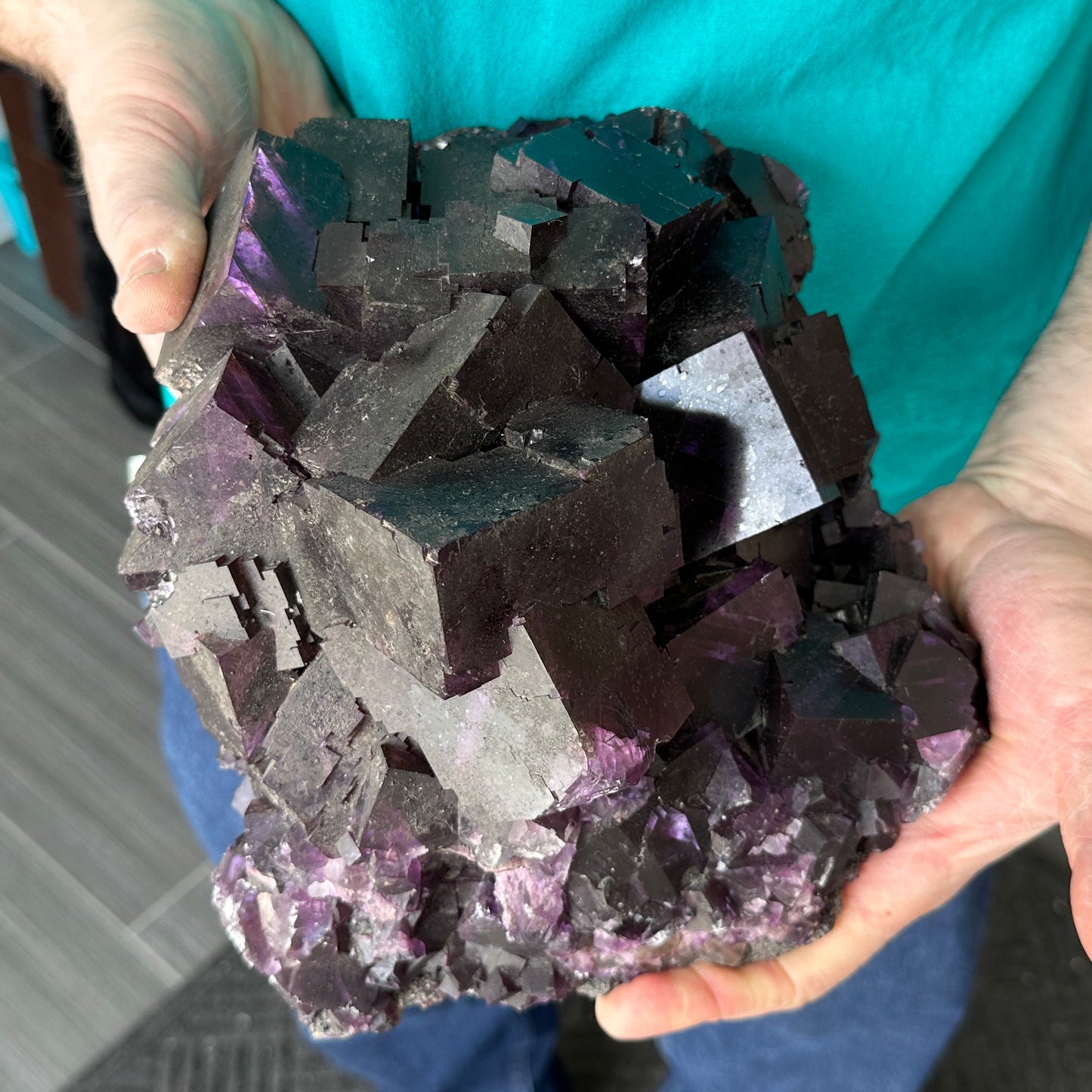 Museum Size Purple Fluorite from Cave in Rock, Illinois, USA