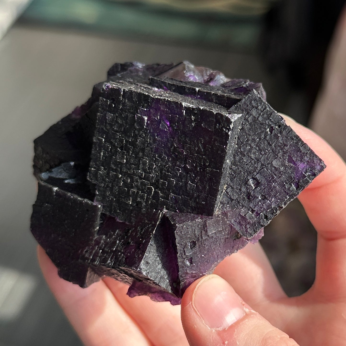 Stunning Deep Purple Fluorite from the Yindu Mine, Inner Mongolia, China