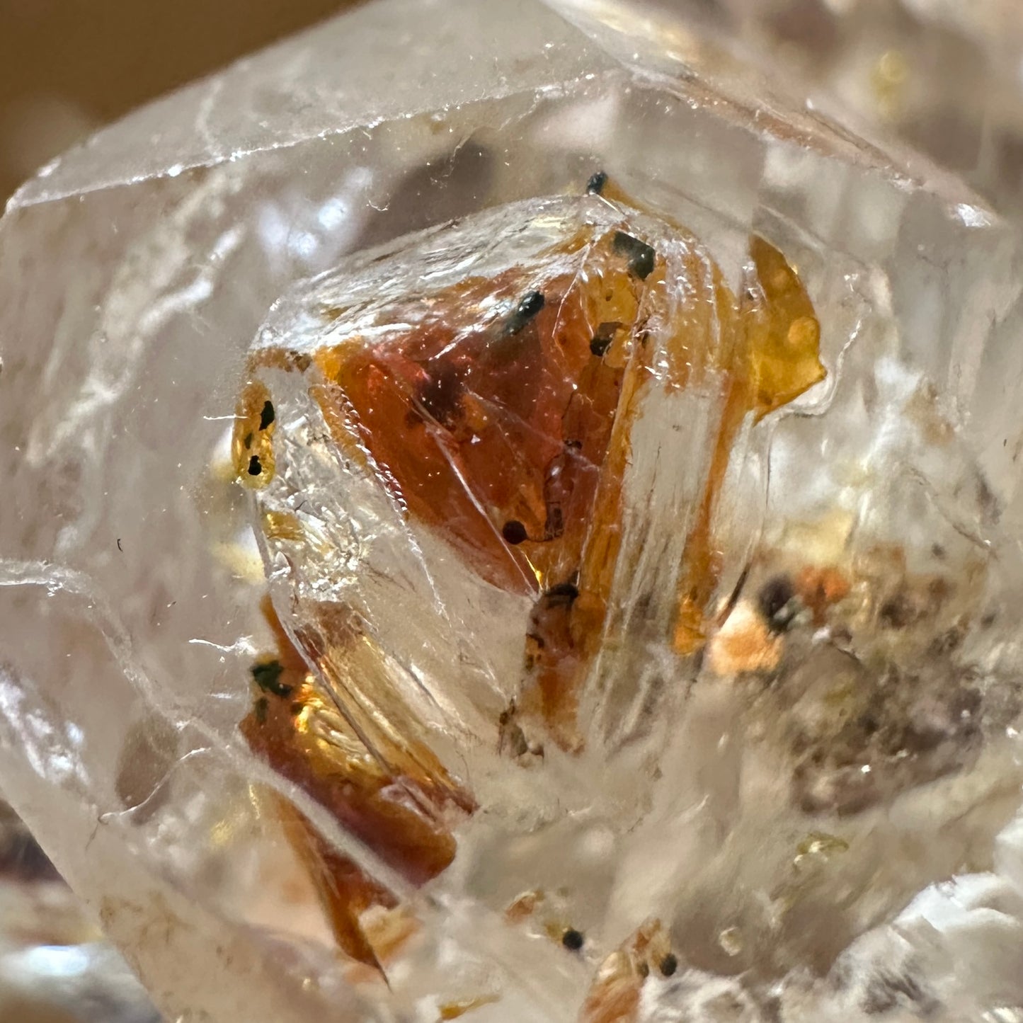 UV Reactive Petroleum Included Firefly Quartz from Madagascar