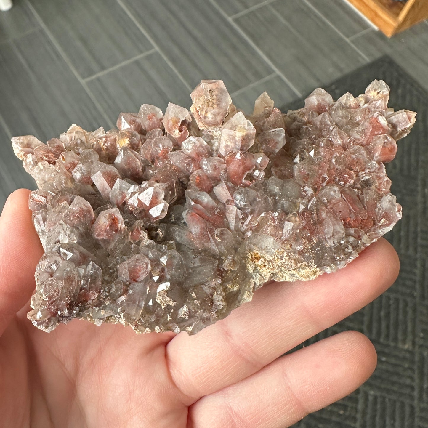 Cabinet Sized Hematite Included Quartz from Orange River, South Africa