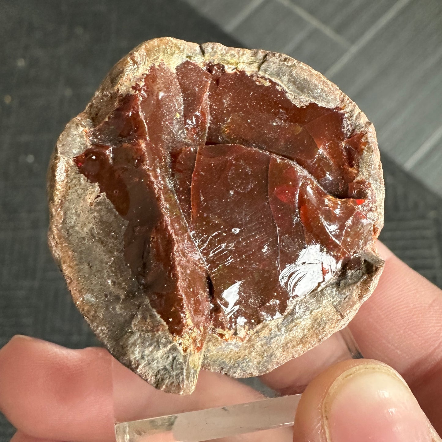 Chocolate Fire Opal Miniature from Ethiopia
