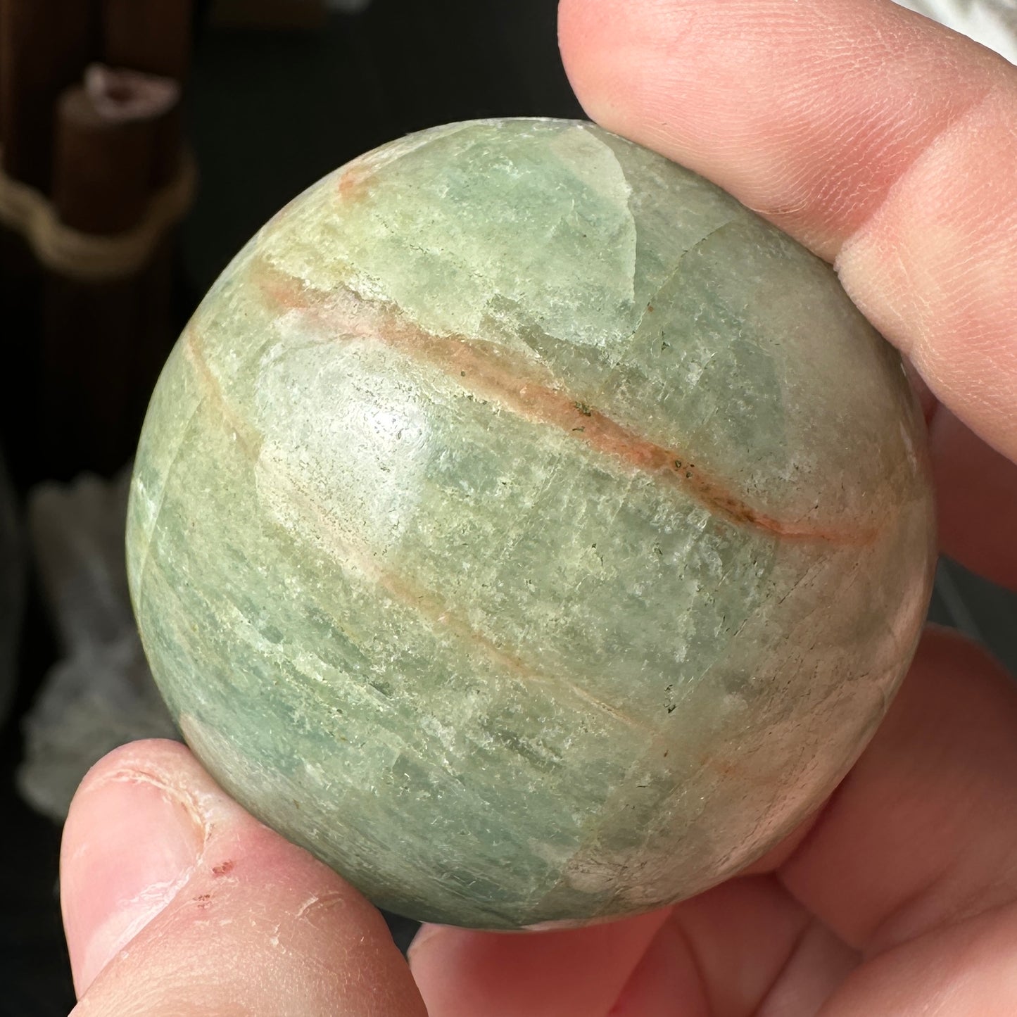4.75cm Green-Blue Aquamarine Sphere from Brazil