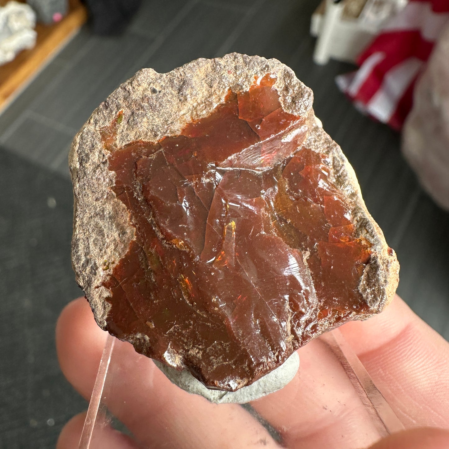 Chocolate Fire Opal Miniature from Ethiopia