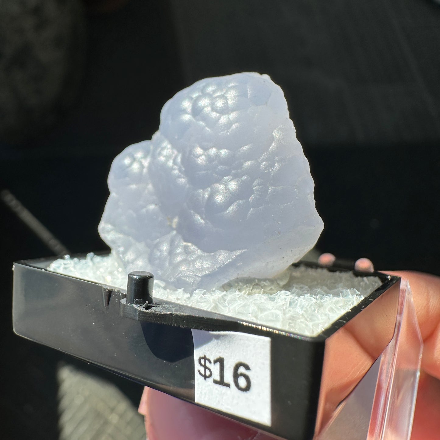 Blue Lace Agate Perky Box Specimen from Malawi