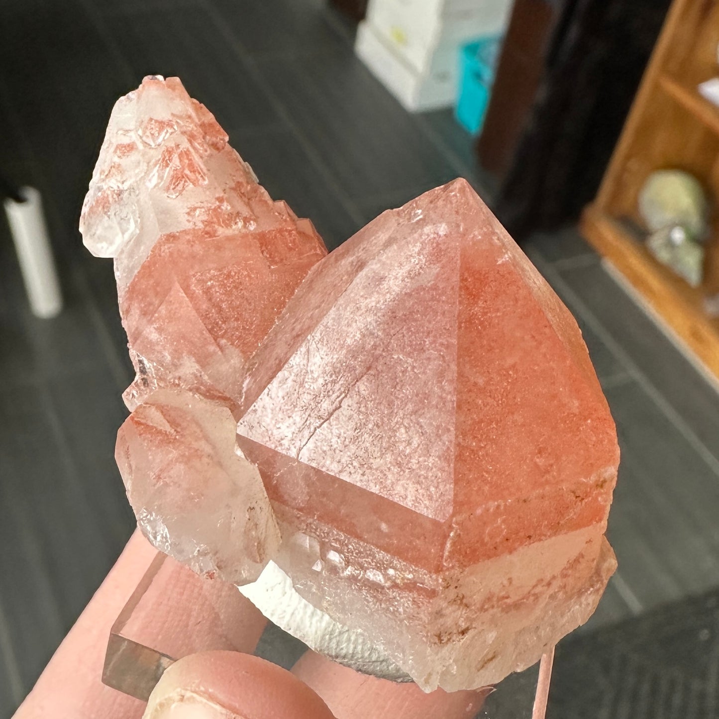 Miniature Sized Hematite Included Quartz from Orange River, South Africa