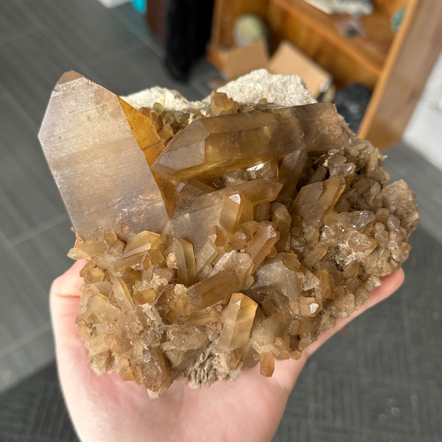 Large Cabinet Japan Law Twin Citrine from Zambia