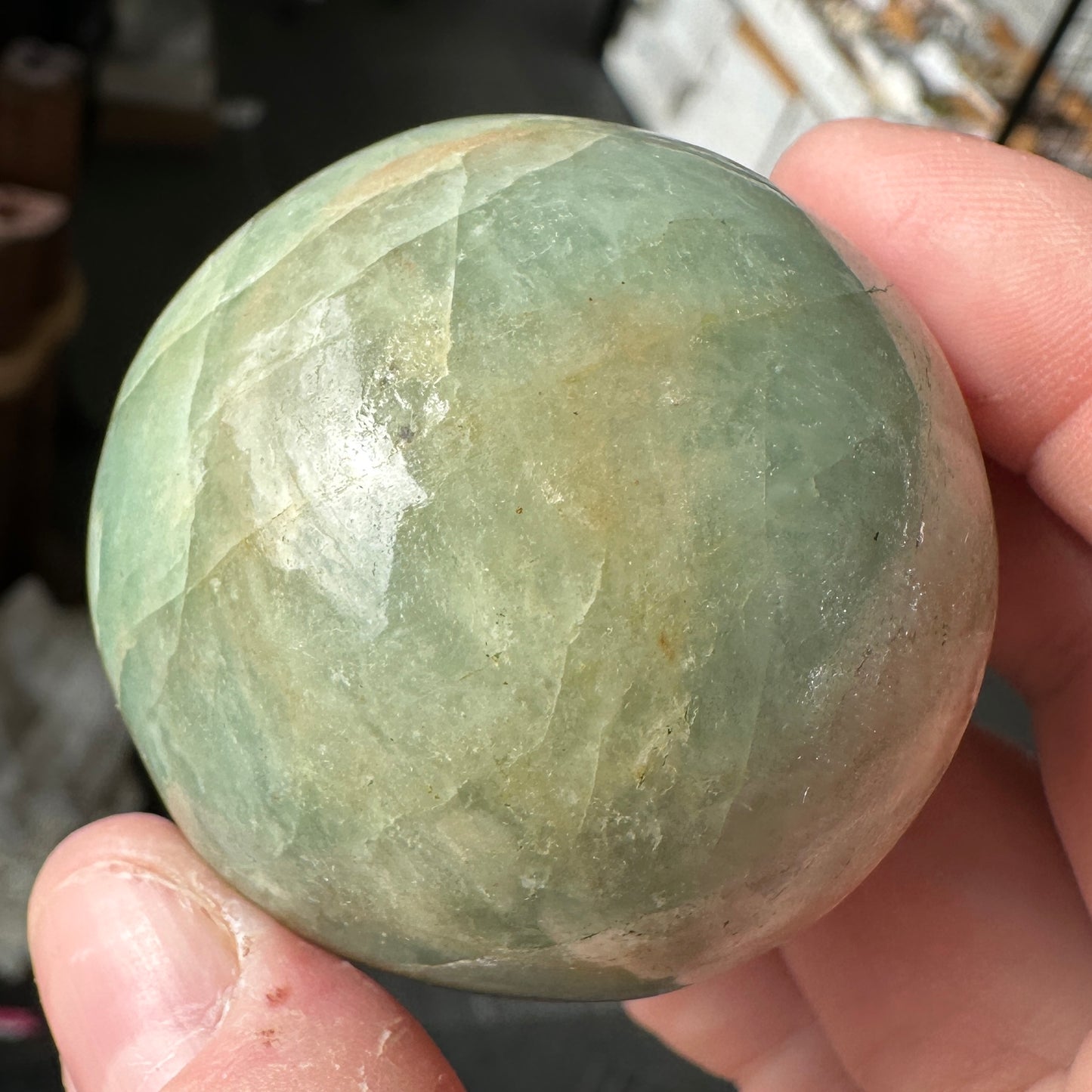 4.75cm Green-Blue Aquamarine Sphere from Brazil