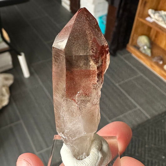 Miniature Sized Hematite Included Quartz from Orange River, South Africa