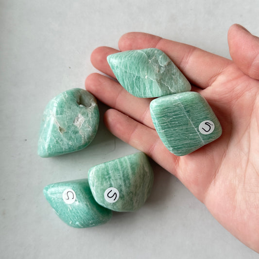 Medium Tumbled Green Amazonite from Tanzania