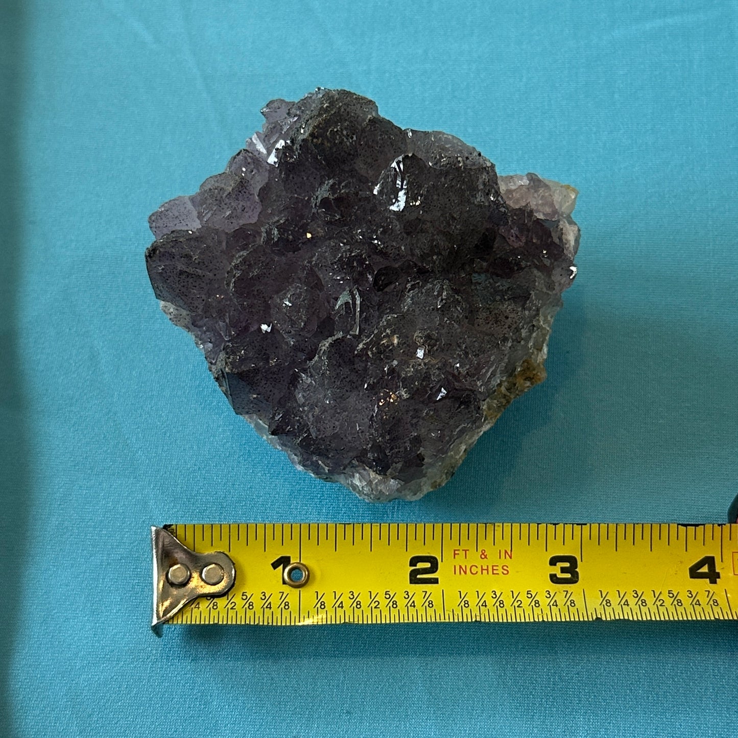NEW FIND Amethyst on Fluorite with Pyrite from Nigeria