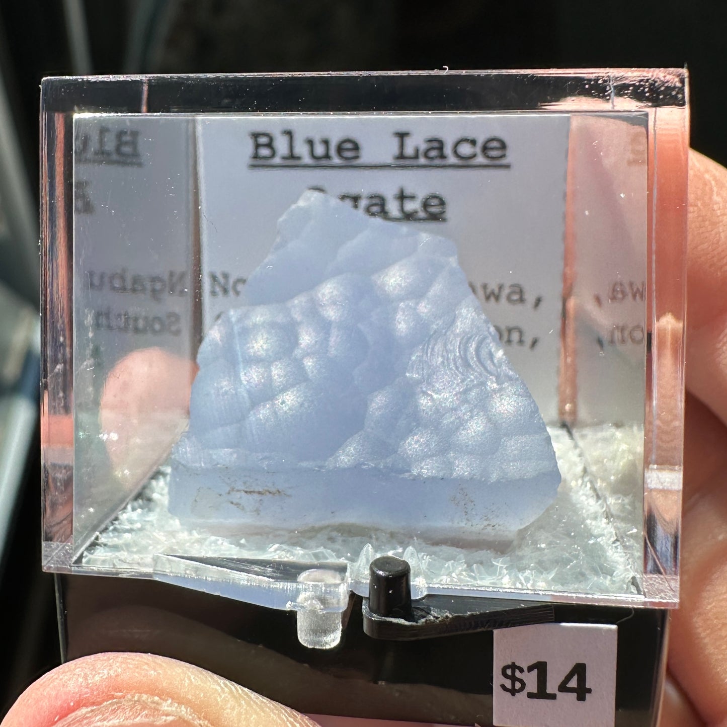 Blue Lace Agate Perky Box Specimen from Malawi