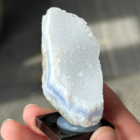 Gorgeous High Grade Blue Lace Agate Miniature Specimen from Malawi