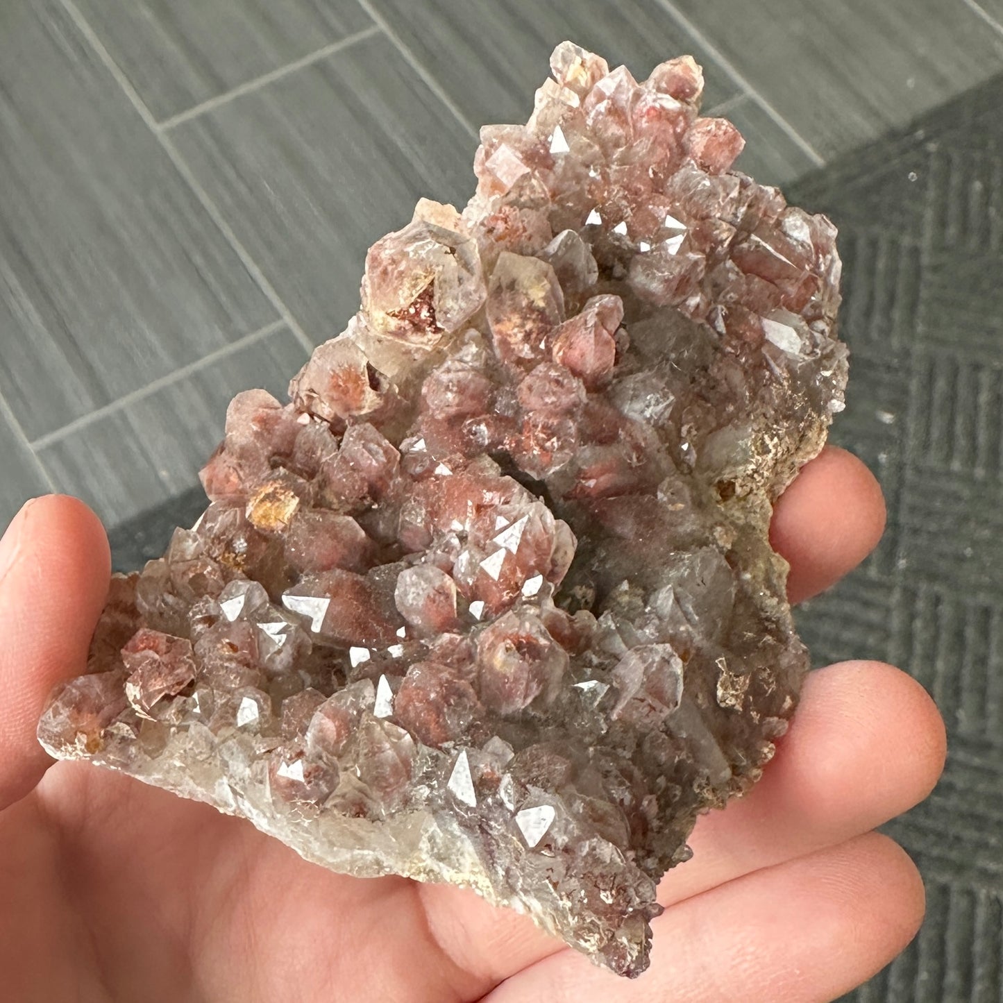 Cabinet Sized Hematite Included Quartz from Orange River, South Africa