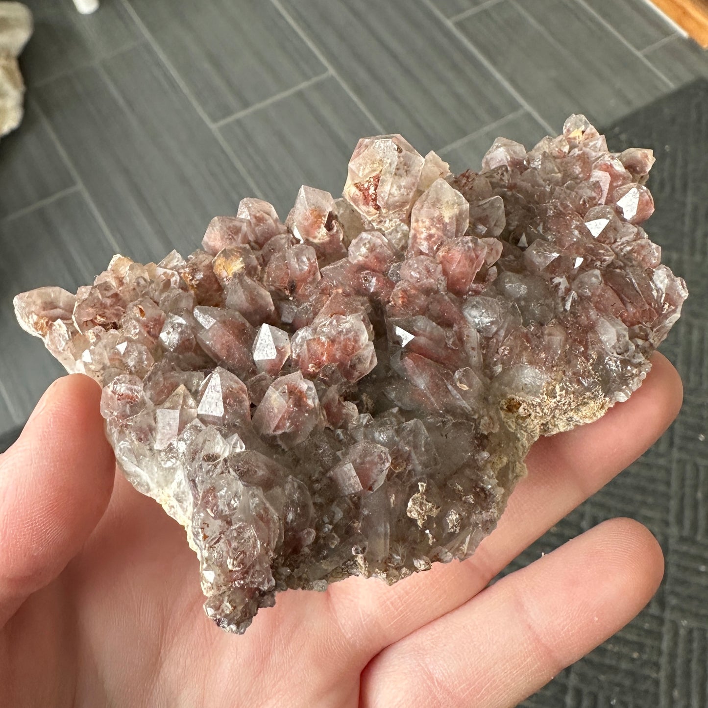 Cabinet Sized Hematite Included Quartz from Orange River, South Africa