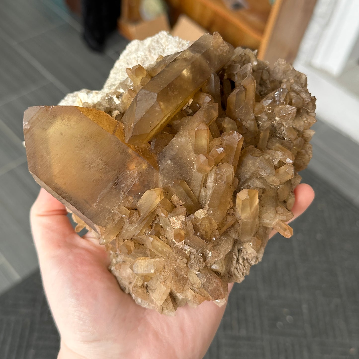 Large Cabinet Japan Law Twin Citrine from Zambia