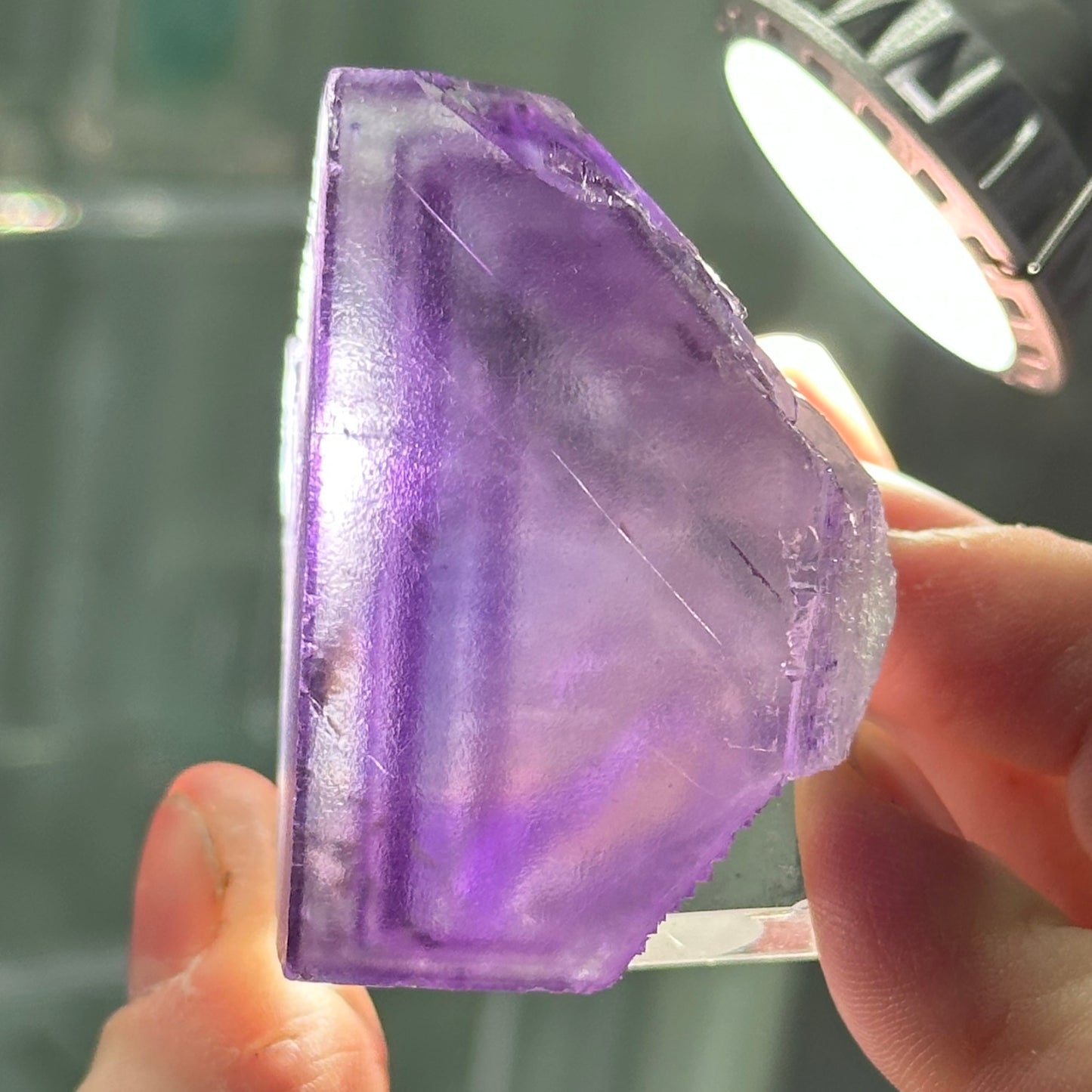 Purple Phantom Fluorite from the Denton Mine, Cave in Rock, Illinois, USA