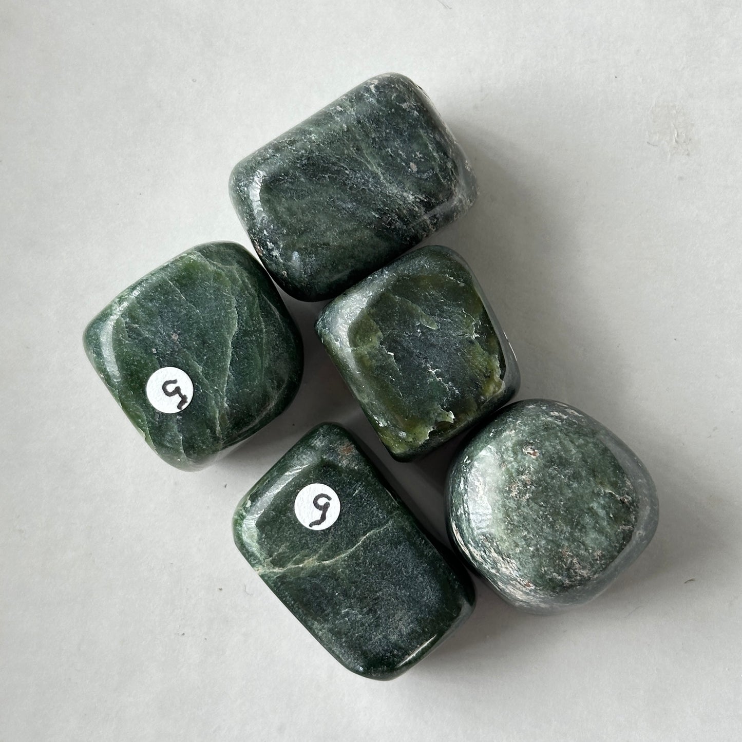 Medium Tumbled Green Nephrite Jade from British Columbia, Canada