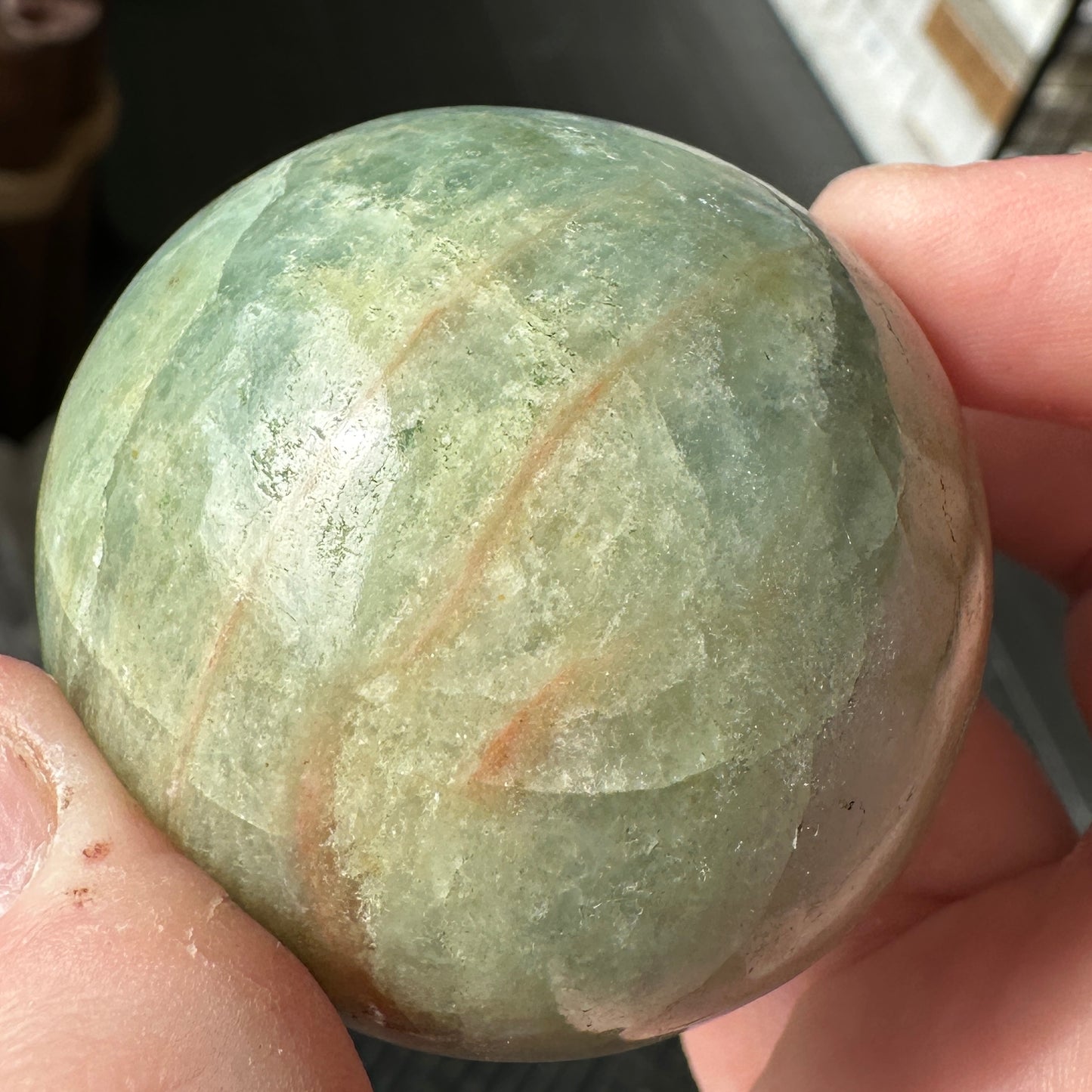 4.75cm Green-Blue Aquamarine Sphere from Brazil