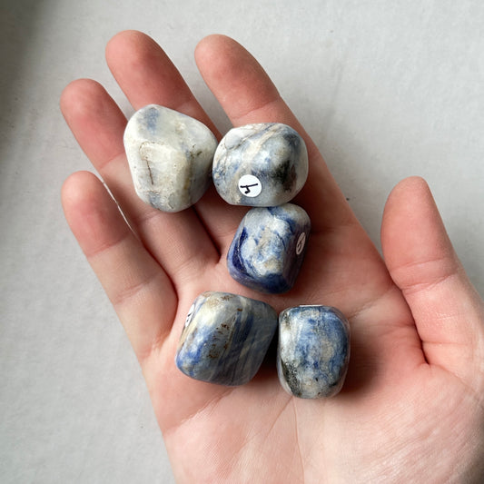 Medium Tumbled Blue Afghanite from Afghanistan