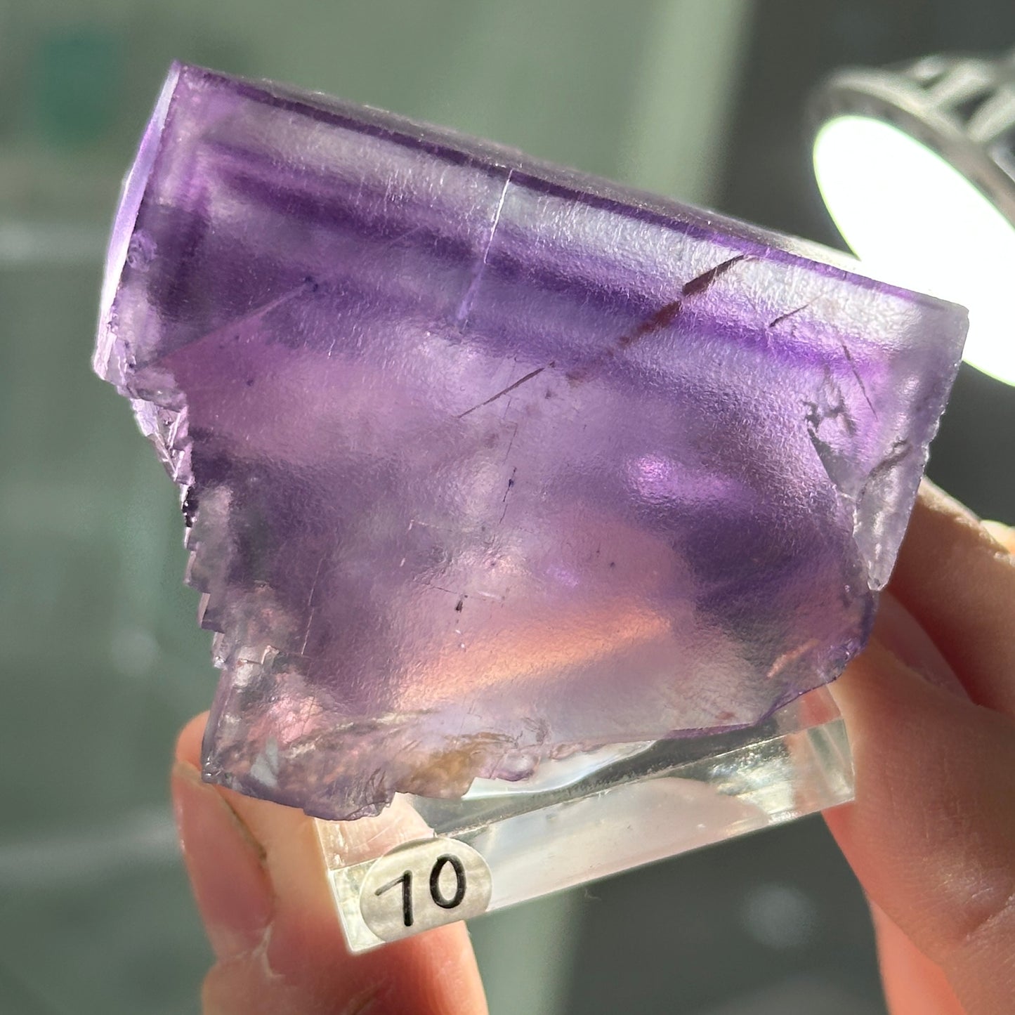 Purple Phantom Fluorite from the Denton Mine, Cave in Rock, Illinois, USA
