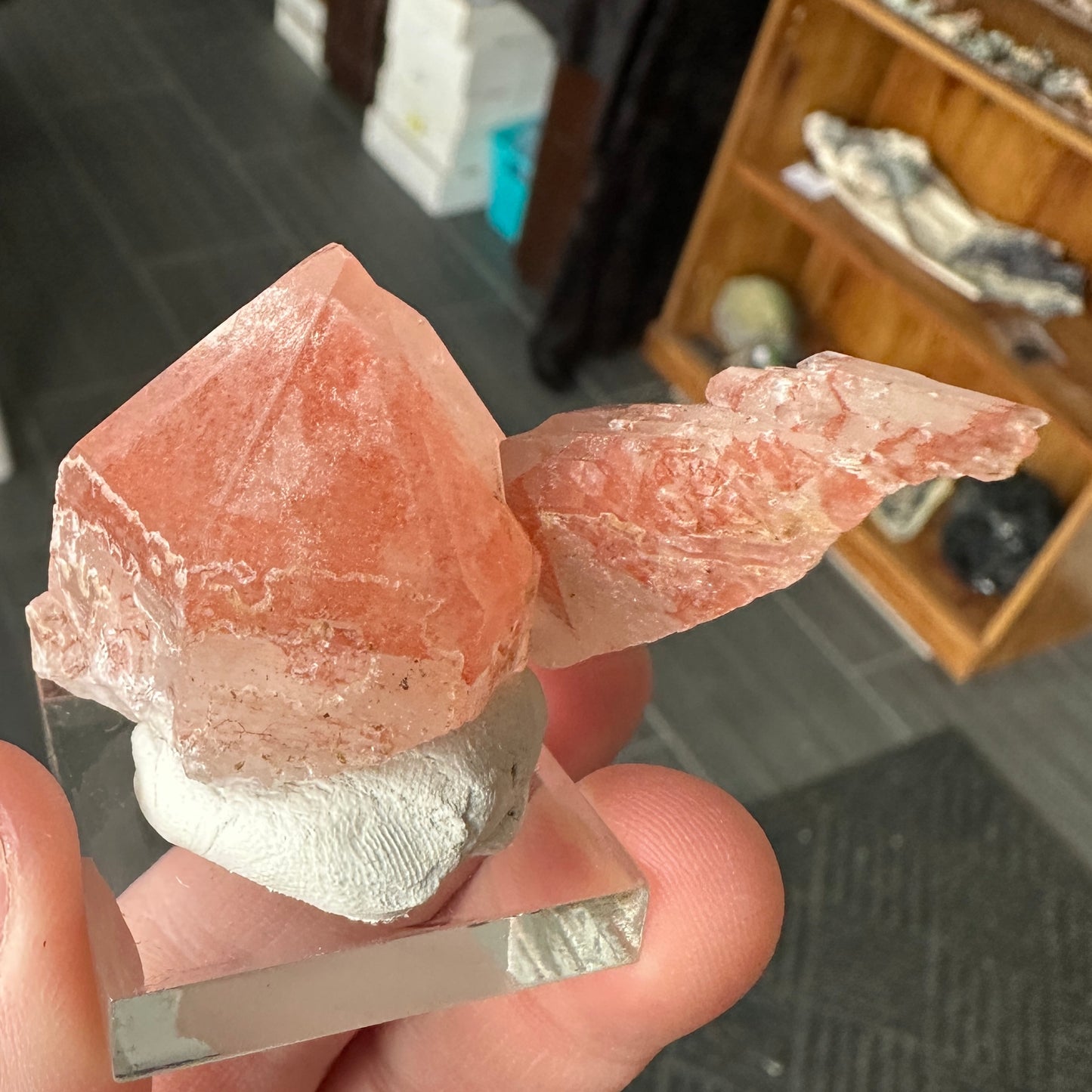 Miniature Sized Hematite Included Quartz from Orange River, South Africa