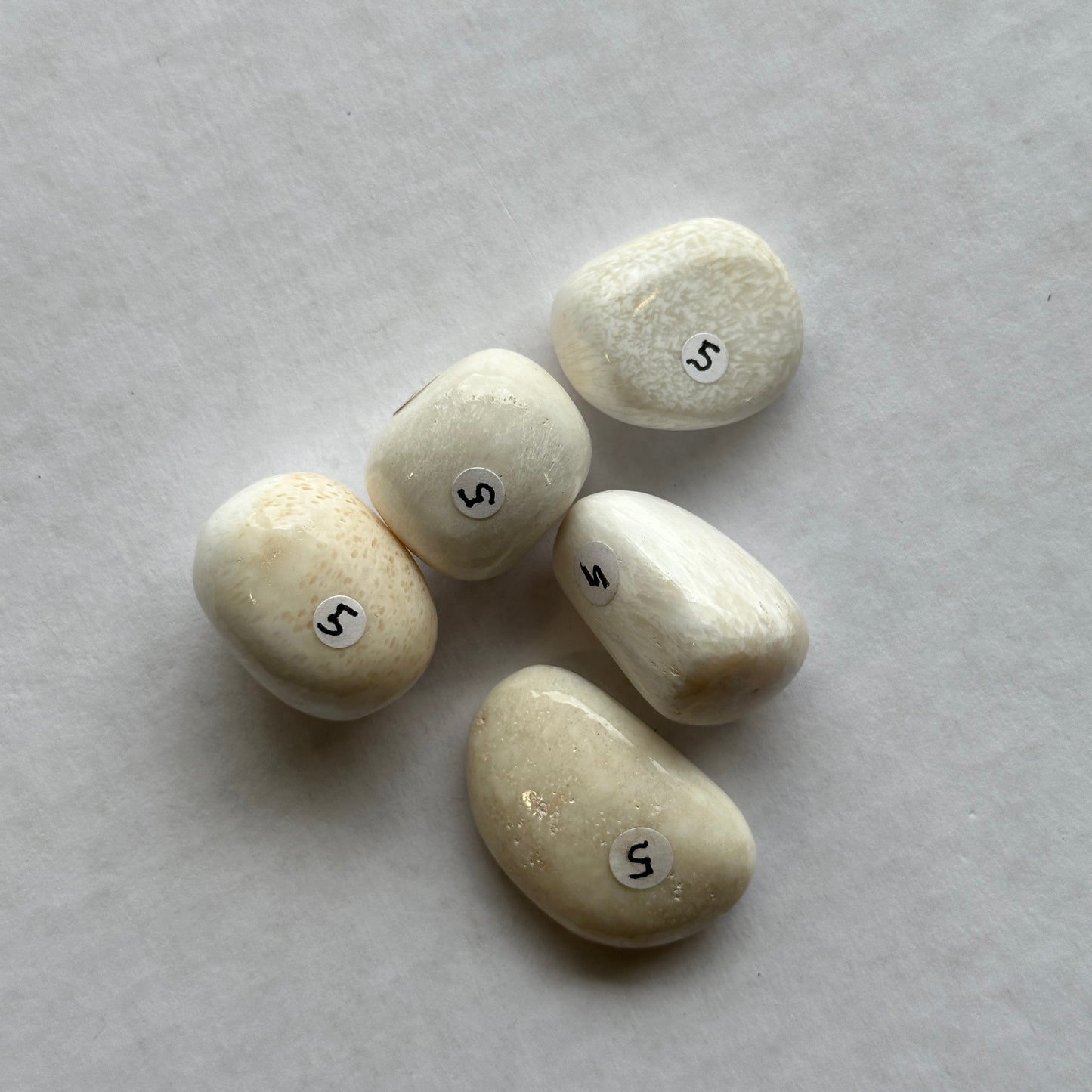 Medium Tumbled White Scolecite from India