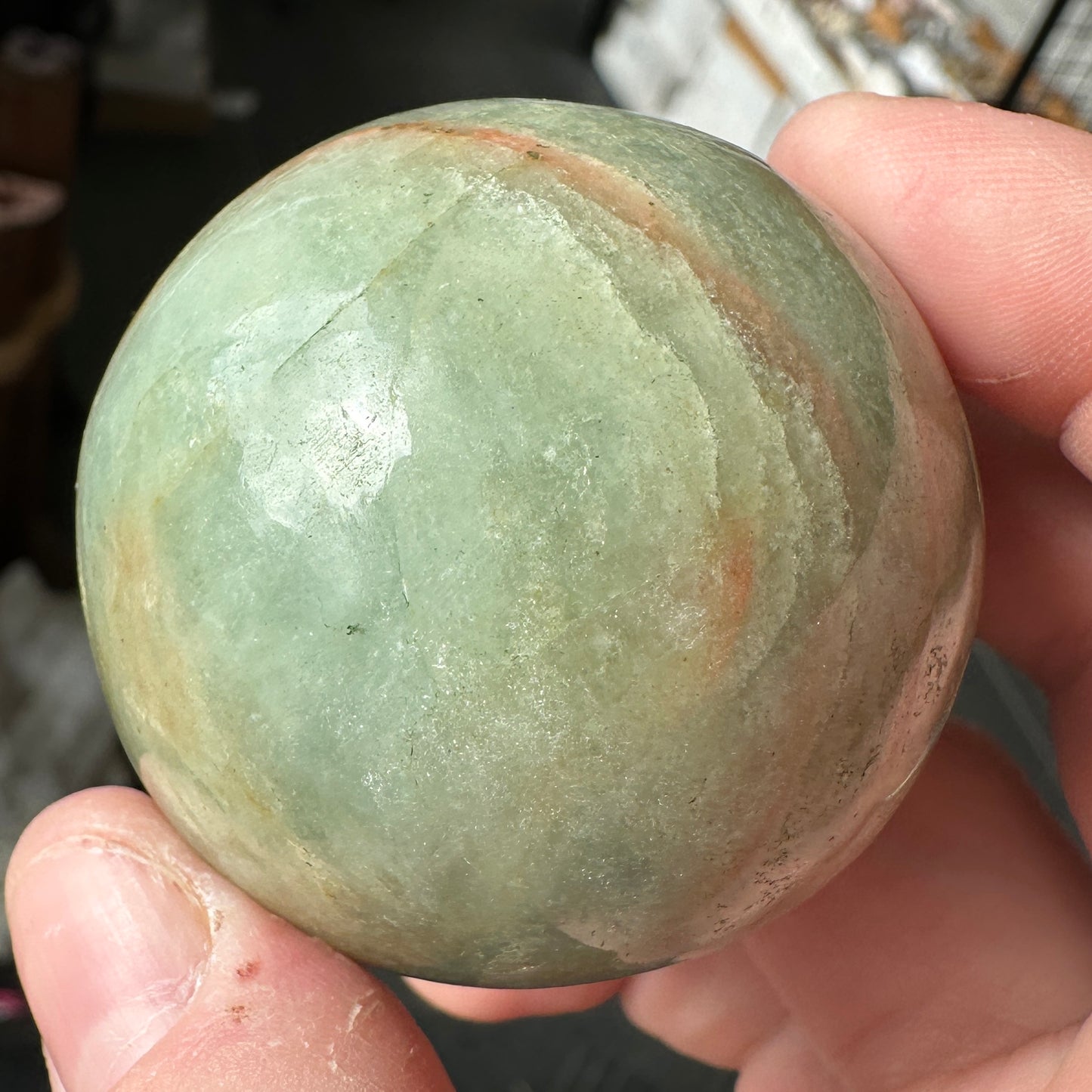 4.75cm Green-Blue Aquamarine Sphere from Brazil