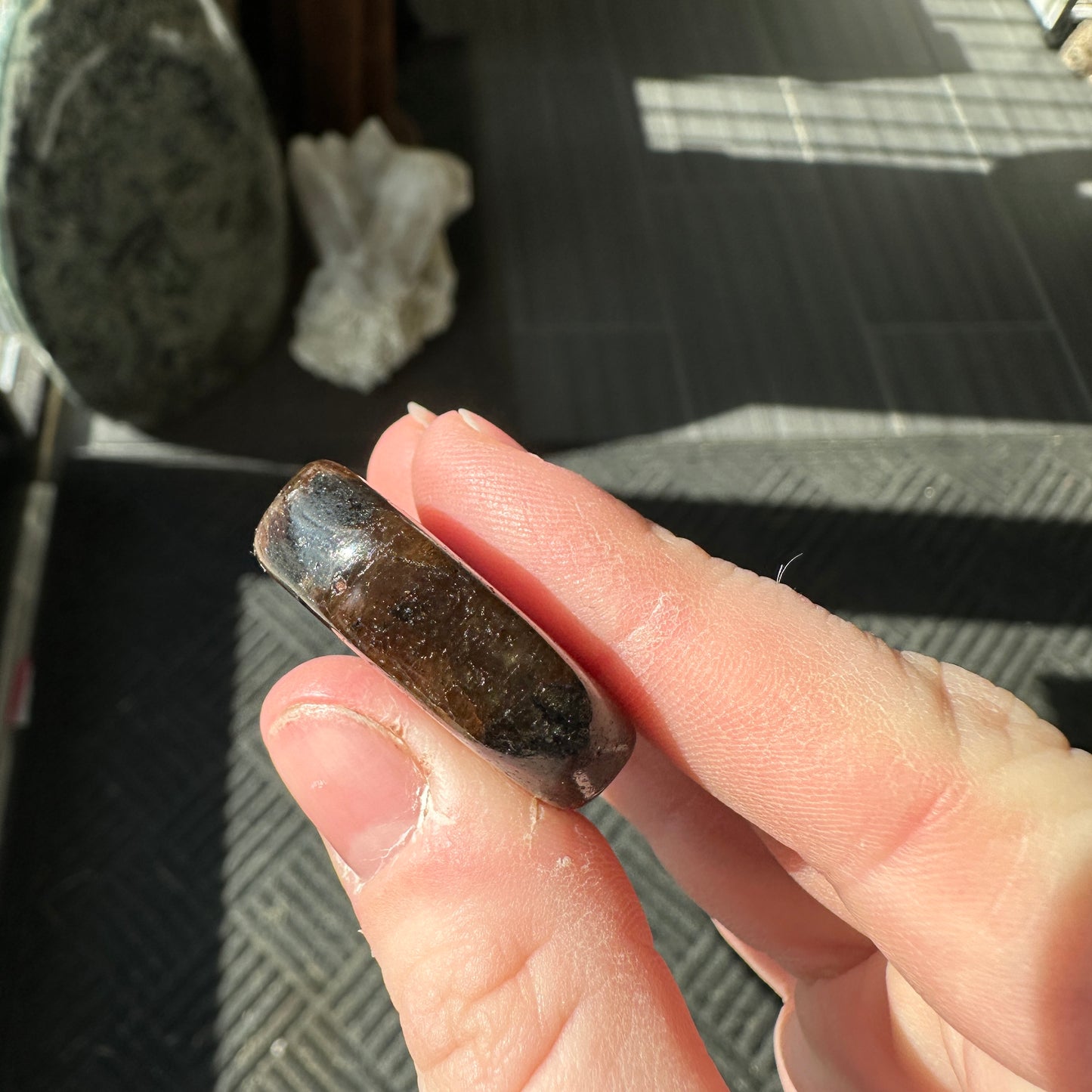 22.72 g Andalusite var. Chiastolite Polished Fairy Cross Stone from Spain