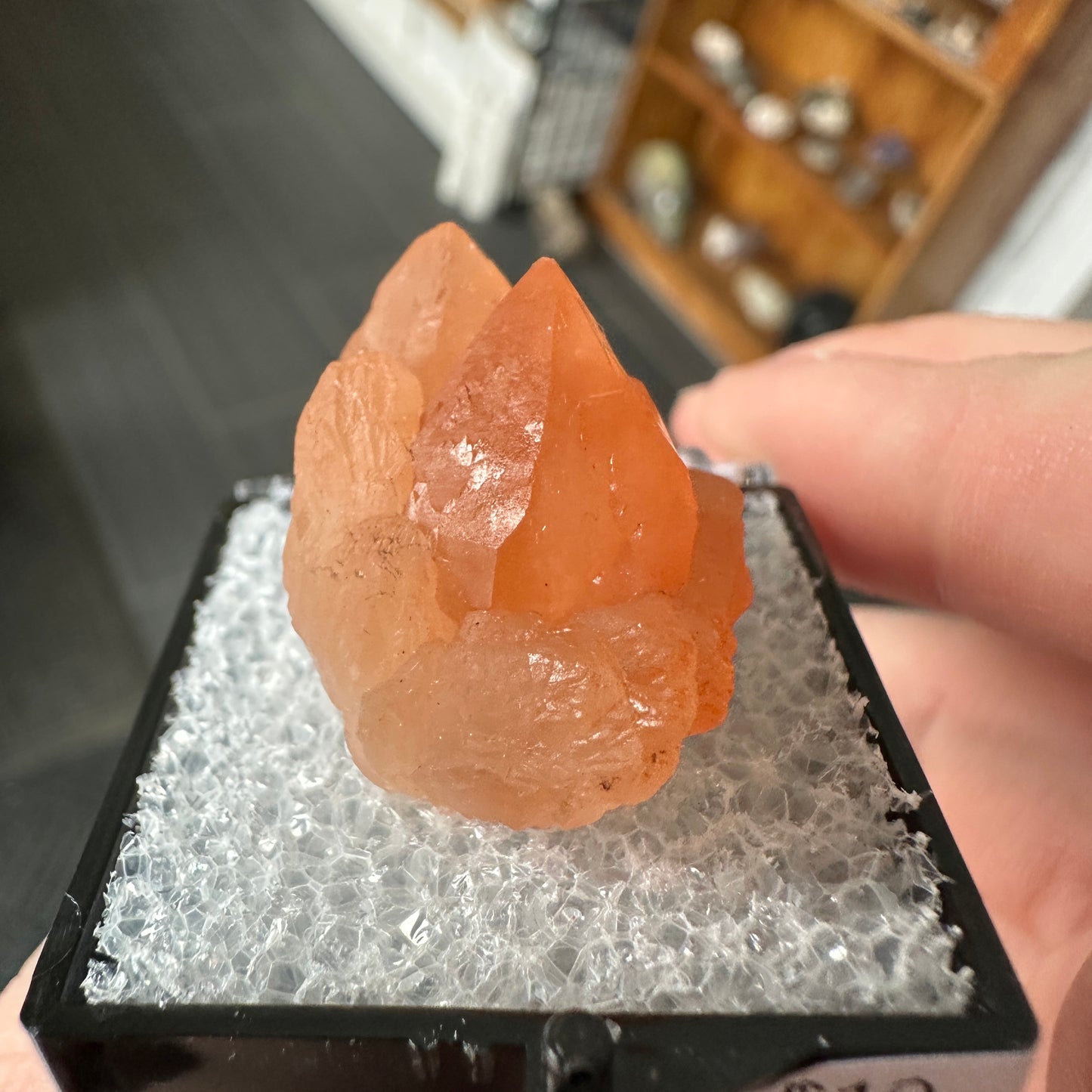 Hematite Included Tangerose Quartz Perky Box Specimen from Zimbabwe