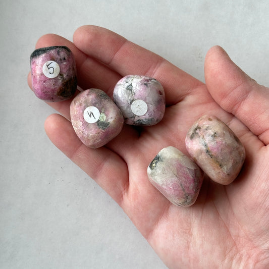 Medium Tumbled Pink Cobaltoan Calcite from DR Congo