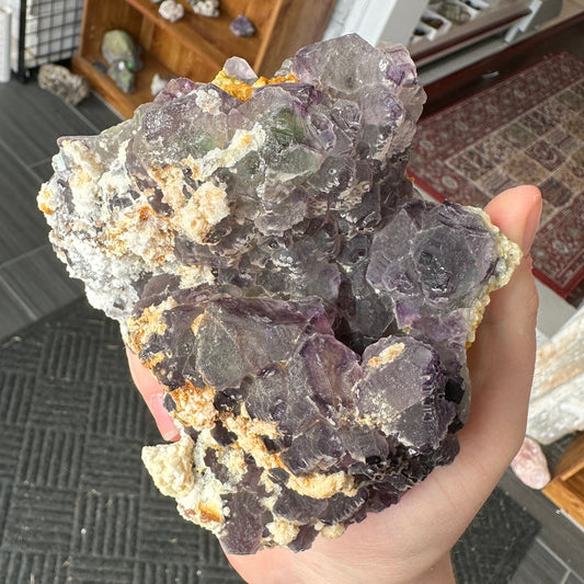 Fluorite and UV Reactive Hyalite Opal from Erongo, Namibia