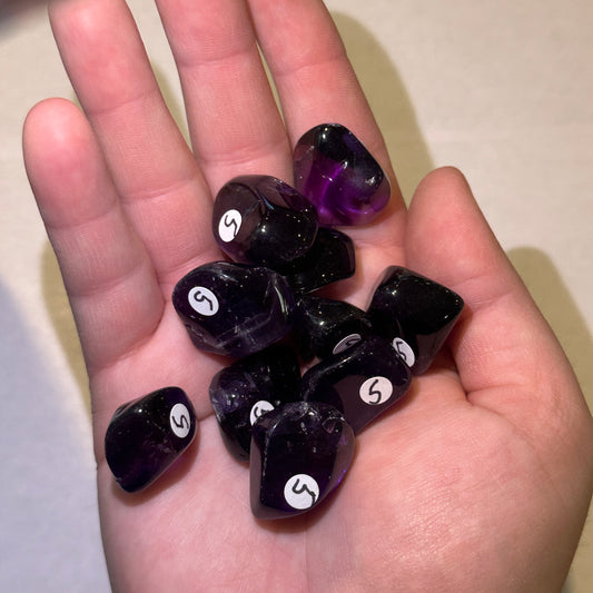 Small Tumbled Purple Violet Flame Amethyst from Zambia
