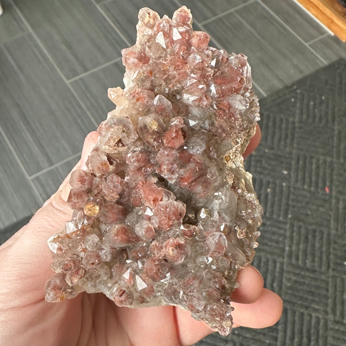 Cabinet Sized Hematite Included Quartz from Orange River, South Africa