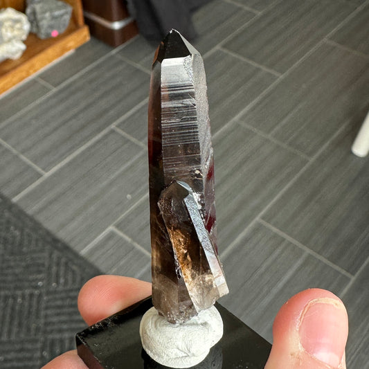 Miniature Sized Smoky Quartz with Epididymite Inclusions from Mount Malosa, Malawi