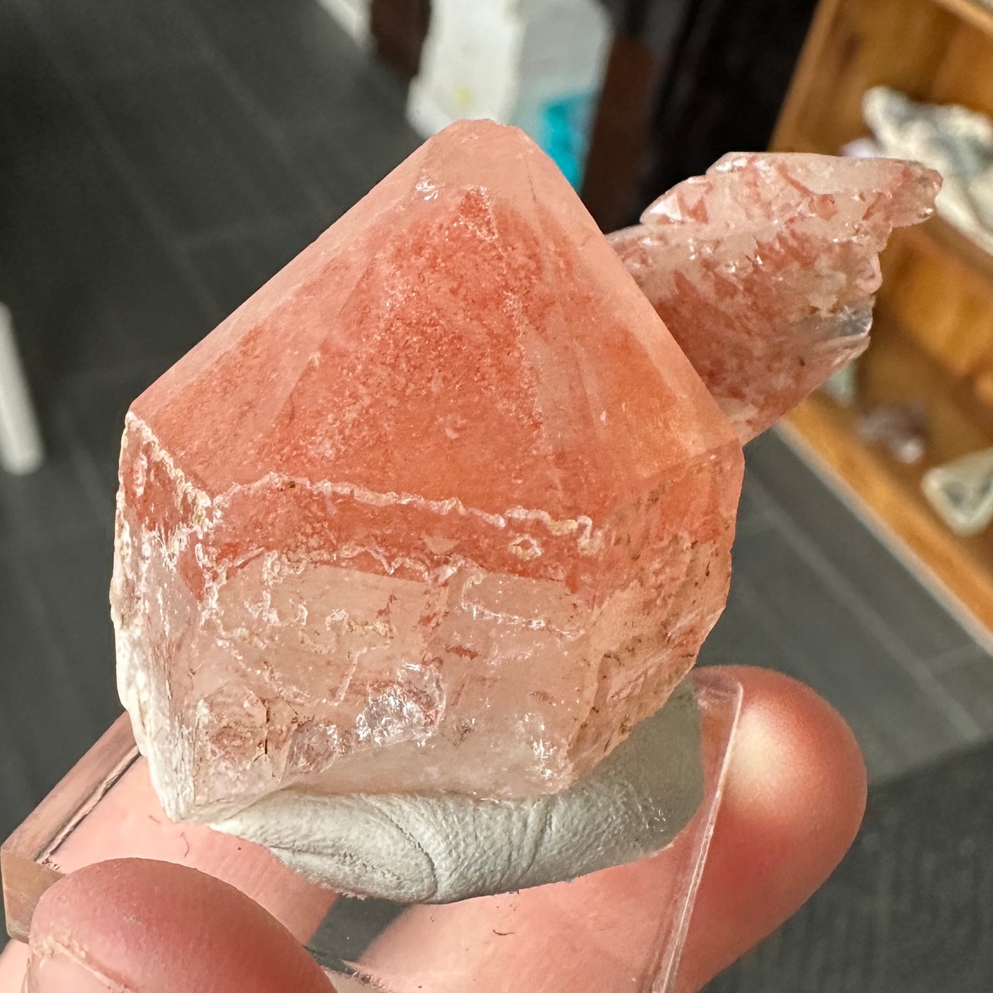 Miniature Sized Hematite Included Quartz from Orange River, South Africa