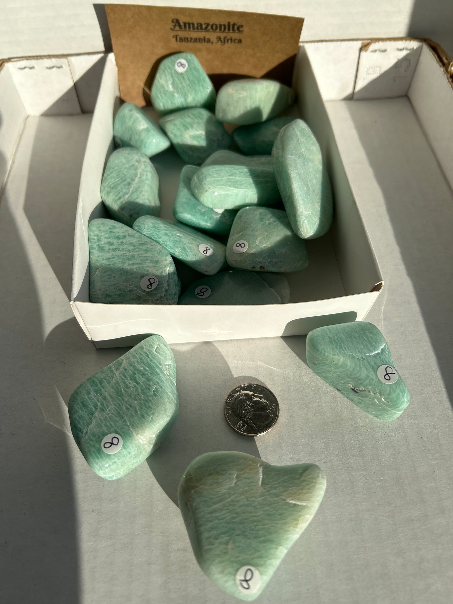 Large Tumbled Amazonite Stone from Tanzania