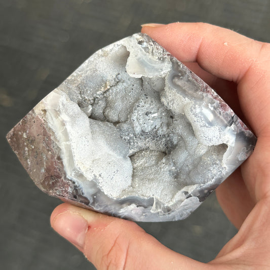 UV Reactive Chalcedony Geode Freeform from Mexico