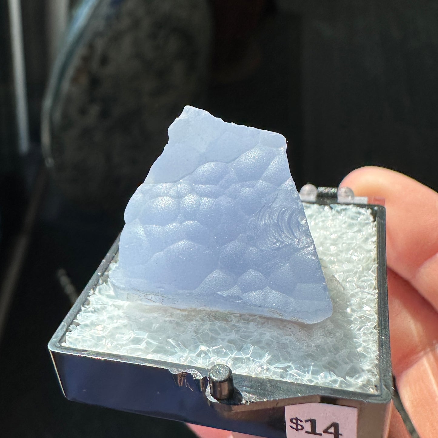 Blue Lace Agate Perky Box Specimen from Malawi