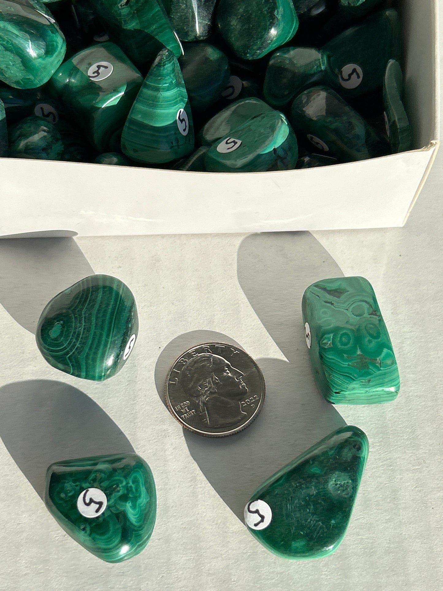 Natural Malachite Tumbled Stone from DR Congo