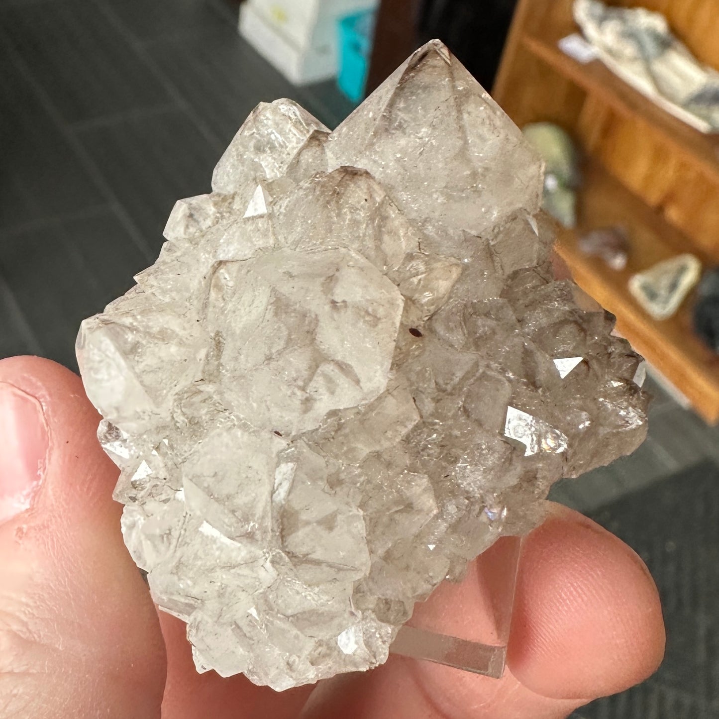 Miniature Sized Smoky Quartz from Orange River, South Africa